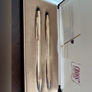 Cross Gold Tone Pen & Pencil Set